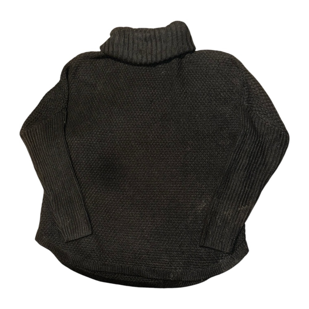 Black turtleneck oversized sweater